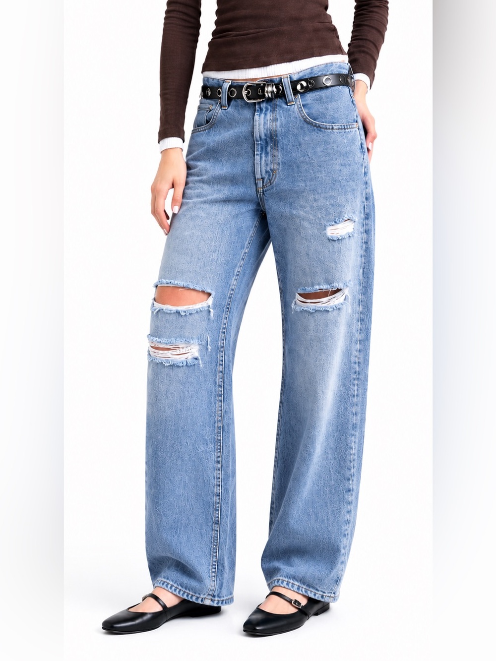 BP Light Wash Distressed Denim Straight Leg Ripped -Women’s Sz 28